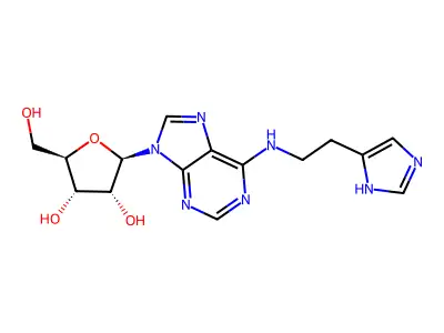 Adenosine, N-(2-(1H-imidazol-4-yl)ethyl)- structure