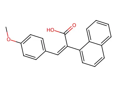 3-(4-Methoxyphenyl)-2-naphthalen-1-ylprop-2-enoic acid structure