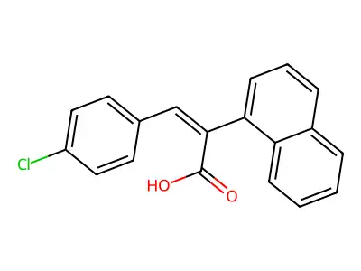3-(4-Chlorophenyl)-2-naphthalen-1-ylprop-2-enoic acid structure