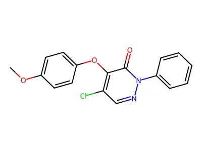 5-chloro-4-(4-methoxyphenoxy)-2-phenyl-3(2H)-pyridazinone structure