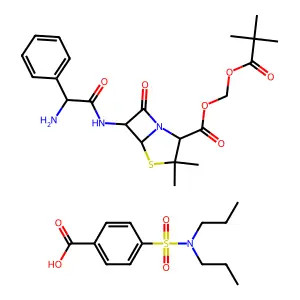 Pivampicillin Probenate structure