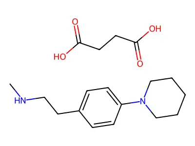 Phenethylamine, N-methyl-4-piperidino-, succinate structure