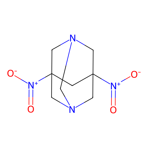 5,7-Dinitro-1,3-diazaadamantane structure