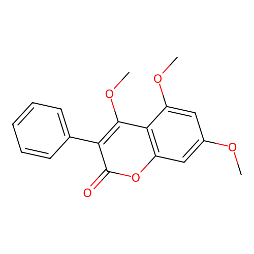 Coumarin, 4,5,7-trimethoxy-3-phenyl- structure