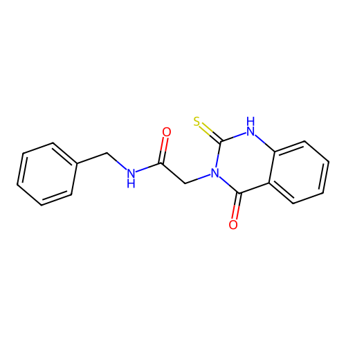 N-benzyl-2-(4-oxo-2-sulfanylidene-1H-quinazolin-3-yl)acetamide structure