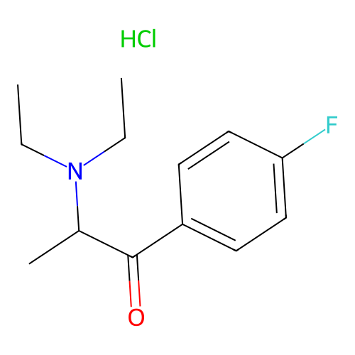 2-(Diethylamino)-4'-fluoropropiophenone hydrochloride structure