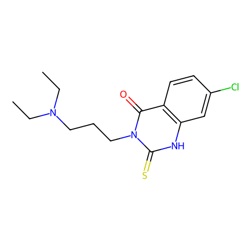7-chloro-3-[3-(diethylamino)propyl]-2-thioxo-2,3-dihydroquinazolin-4(1H)-one structure