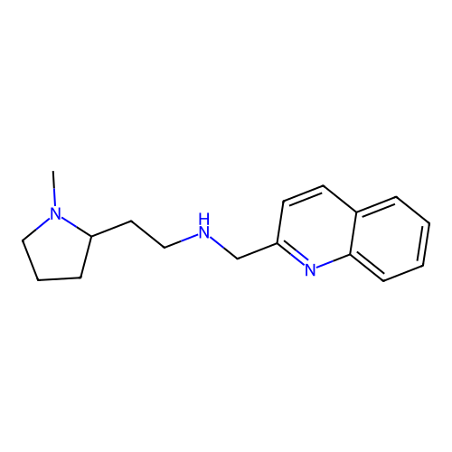 N-[2-(1-methyl-2-pyrrolidinyl)ethyl]-2-quinolinemethanamine structure
