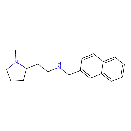 [2-(1-Methyl-pyrrolidin-2-yl)-ethyl]-naphthalen-2-ylmethyl-amine structure