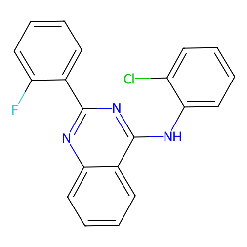 N-(2-chlorophenyl)-2-(2-fluorophenyl)quinazolin-4-amine structure