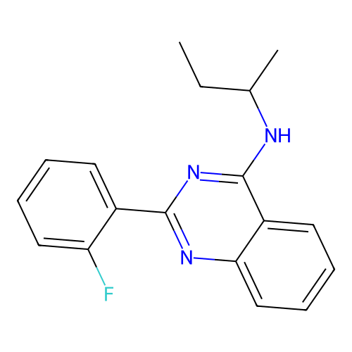 N-(butan-2-yl)-2-(2-fluorophenyl)quinazolin-4-amine structure