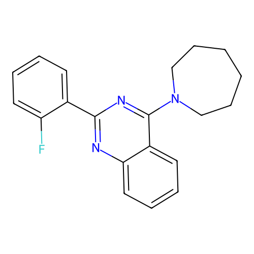 4-(Azepan-1-yl)-2-(2-fluorophenyl)quinazoline structure