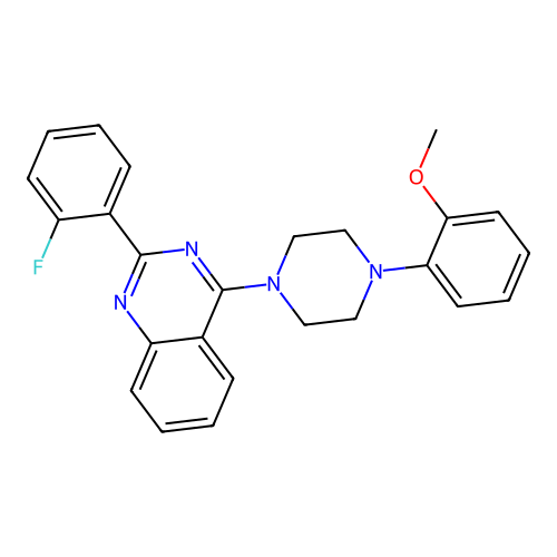 2-(2-Fluorophenyl)-4-[4-(2-methoxyphenyl)piperazin-1-yl]quinazoline structure