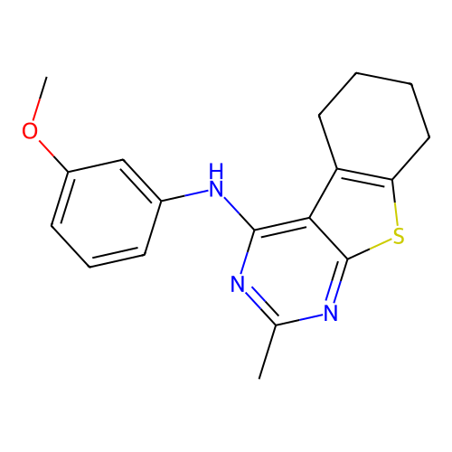 N-(3-methoxyphenyl)-2-methyl-5,6,7,8-tetrahydro-[1]benzothiolo[2,3-d]pyrimidin-4-amine structure