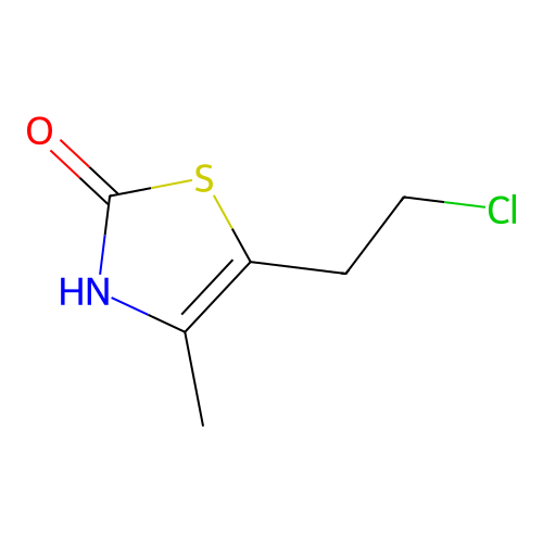 2-Hydroxy-4-methyl-5beta-chloro-ethylthiazole structure