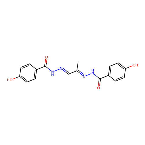 (N',N'''E,N',N'''E)-N',N'''-(propane-1,2-diylidene)bis(4-hydroxybenzohydrazide) structure