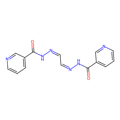 N',N''-(1Z,2Z)-ethane-1,2-diylidenedipyridine-3-carbohydrazide structure