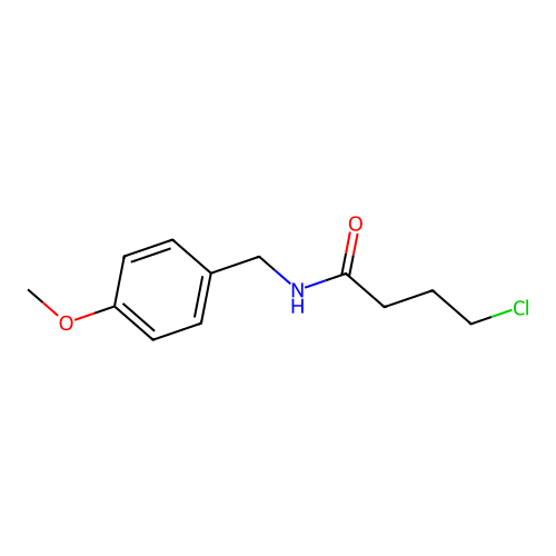 4-chloro-N-[(4-methoxyphenyl)methyl]butanamide structure