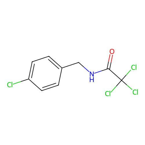 2,2,2-trichloro-N-[(4-chlorophenyl)methyl]acetamide structure