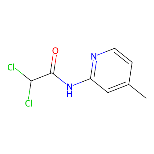 2,2-dichloro-N-(4-methyl-2-pyridinyl)acetamide structure