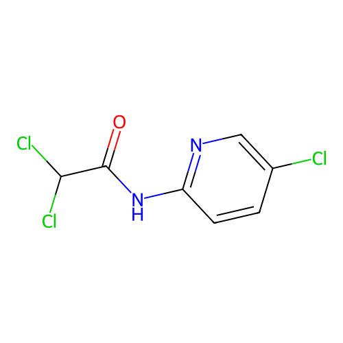 2,2-dichloro-N-(5-chloro-2-pyridinyl)acetamide structure