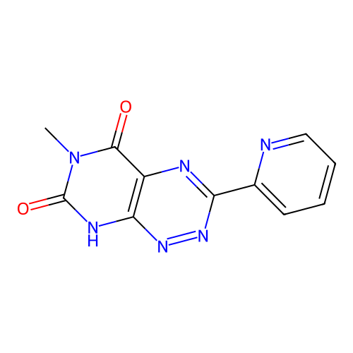 6-methyl-3-(pyridin-2-yl)pyrimido[5,4-e][1,2,4]triazine-5,7(6H,8H)-dione structure