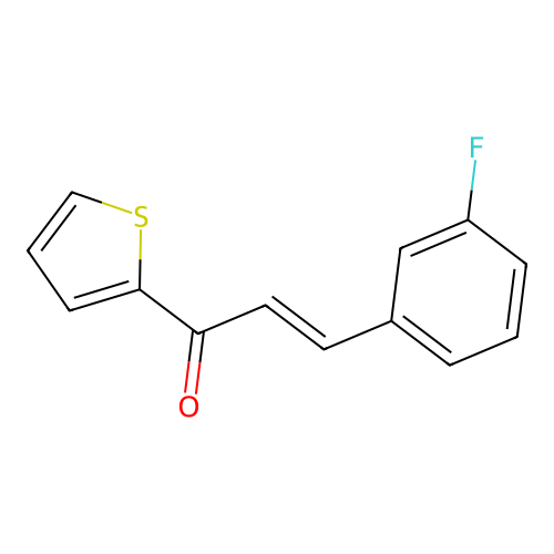 (2E)-3-(3-Fluorophenyl)-1-(thiophen-2-yl)prop-2-en-1-one structure