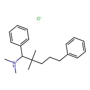 Benzylamine, N,N-dimethyl-alpha-(1,1-dimethyl-4-phenyl)butyl-, hydrochloride structure