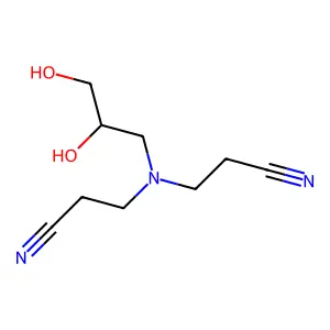 Propanenitrile, 3,3'-[(2,3-dihydroxypropyl)imino]bis- structure