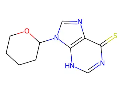 9-(Oxan-2-yl)-3,9-dihydro-6H-purine-6-thione structure
