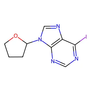 9H-Purine, 6-iodo-9-(tetrahydro-2-furyl)- structure
