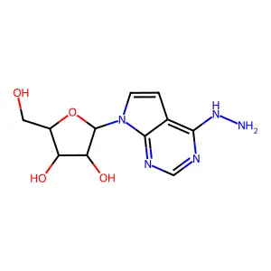 2-(4-hydrazinylpyrrolo[2,3-d]pyrimidin-7-yl)-5-(hydroxymethy structure