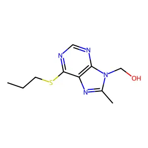 [8-Methyl-6-(propylsulfanyl)-9h-purin-9-yl]methanol structure