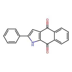 2-phenyl-1H-benzo[f]indole-4,9-dione structure