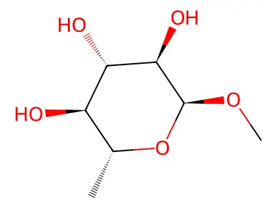 Methyl 6-deoxy-alpha-D-glucopyranoside structure