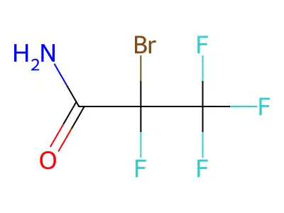 2-Bromo-2,3,3,3-tetrafluoropropanamide structure