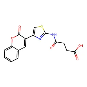 4-oxo-4-((4-(2-oxo-2H-chromen-3-yl)thiazol-2-yl)amino)butanoic acid structure