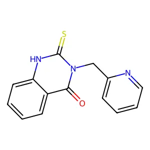 3-[(Pyridin-2-yl)methyl]-2-sulfanylidene-1,2,3,4-tetrahydroquinazolin-4-one structure