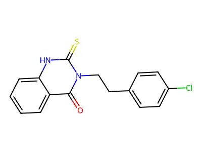3-[2-(4-Chlorophenyl)ethyl]-2-sulfanyl-3,4-dihydroquinazolin-4-one structure