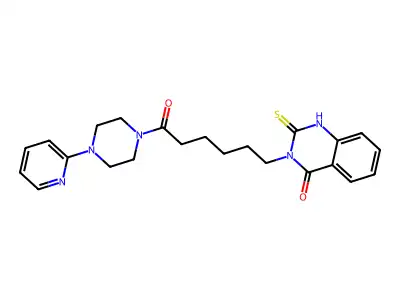 3-[6-oxo-6-(4-pyridin-2-ylpiperazin-1-yl)hexyl]-2-sulfanylidene-1H-quinazolin-4-one structure
