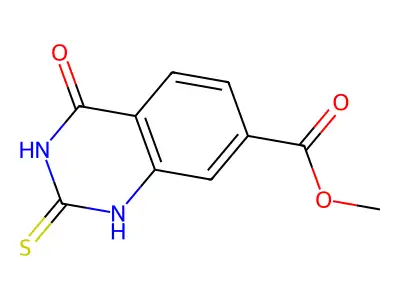 Methyl 4-hydroxy-2-mercaptoquinazoline-7-carboxylate structure