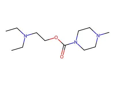 1-Piperazinecarboxylic acid, 4-methyl-, 2-(diethylamino)ethyl ester structure
