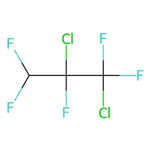 1,2-Dichloro-1,1,2,3,3-pentafluoropropane structure