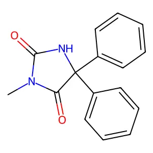 3-Methyl-5,5-diphenylimidazolidine-2,4-dione structure