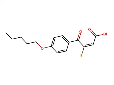 3-溴-4-氧代-4-(4-戊氧基苯基)丁-2-烯酸 structure