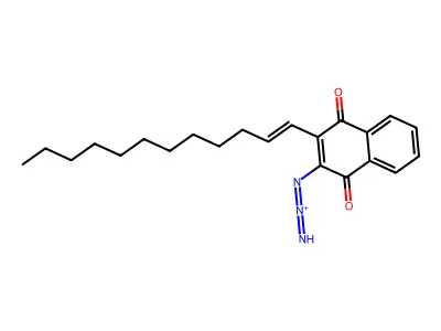 2-Azido-3-dodec-1-enylnaphthalene-1,4-dione structure