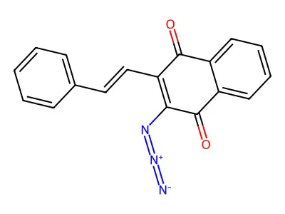 2-Azido-3-(2-phenylethenyl)naphthalene-1,4-dione structure