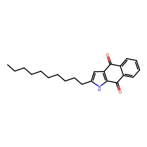 2-decyl-1H-benzo[f]indole-4,9-dione structure