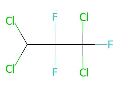 1,1,3,3-Tetrachloro-1,2,2-trifluoropropane structure