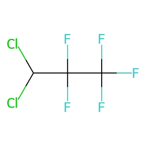 3,3-Dichloro-1,1,1,2,2-pentafluoropropane structure